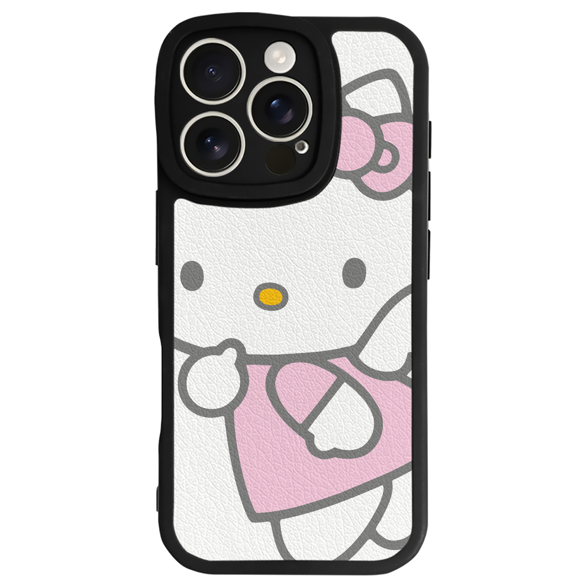 （画像用） Hello Kitty ハローキティ 【iPhone 16シリーズ対応】シリコンスマホケース（レザー調） 材質：シリコン